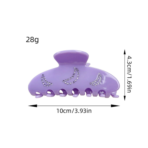 Wholesale Elegant Handmade Acetic Acid Hair Accessories Moon Shape Hairpin Grab Clip For Women