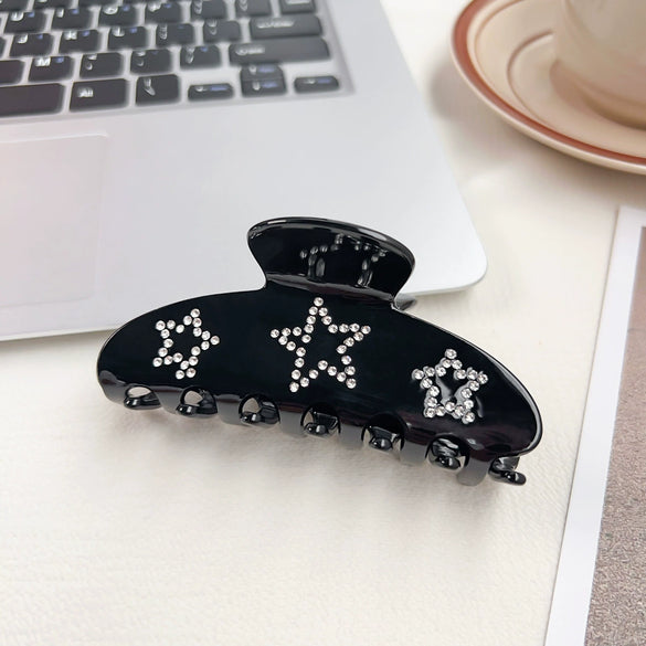 Wholesale Elegant Handmade Acetic Acid Hair Accessories Moon Shape Hairpin Grab Clip For Women