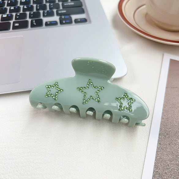 Wholesale Elegant Handmade Acetic Acid Hair Accessories Moon Shape Hairpin Grab Clip For Women