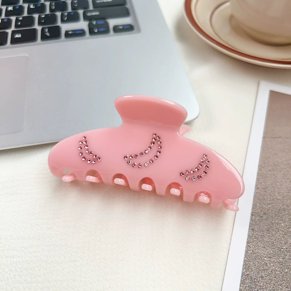 Wholesale Elegant Handmade Acetic Acid Hair Accessories Moon Shape Hairpin Grab Clip For Women