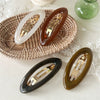 Wholesale Elegant Handmade Acrylic Oval Spring Hair Clip For Women