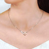 Wholesale Elegant Heartshaped 925 Sterling Silver Necklace With Oshaped Chain And Diamondencrusted Pendant Electroplated For Women