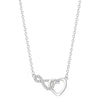 Wholesale Elegant Heartshaped 925 Sterling Silver Necklace With Oshaped Chain And Diamondencrusted Pendant Electroplated For Women