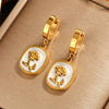 Wholesale Elegant Imitation Pearl Stud And Ear Clip Earrings For Women With Flower And Constellation Patterns Electroplated