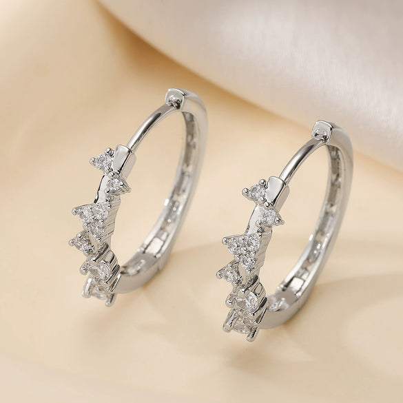 Wholesale Elegant 18K Gold Plated Copper Geometric Earrings For Women