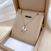 Elegant Lady Geometric Heart Shape Titanium Steel Plating Inlay Artificial Pearls Zircon Pendant Necklace