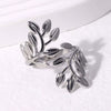Wholesale Elegant Light Luxury Stainless Steel Ring With Branch Leaf Pattern 18K Gold Plated For Women