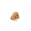 Wholesale Elegant Light Luxury Style Titanium Steel Ring With Heart Flower Geometric Pattern 18K Gold Electroplated For Women