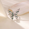 Wholesale Elegant Metallic Internet Celebrity Style Butterfly Gradient Oil Dropping Snakeshaped Copper Ring For Women With Electroplating And Animal Zodiac Pattern