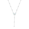 Wholesale Elegant Minimalist Geometric Pearl Necklace With Butterfly Pendant For Women Electroplated Calendering Chain