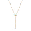 Wholesale Elegant Minimalist Geometric Pearl Necklace With Butterfly Pendant For Women Electroplated Calendering Chain