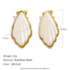 Wholesale Elegant Minimalist Geometric Stainless Steel 18K Goldplated Earrings For Women