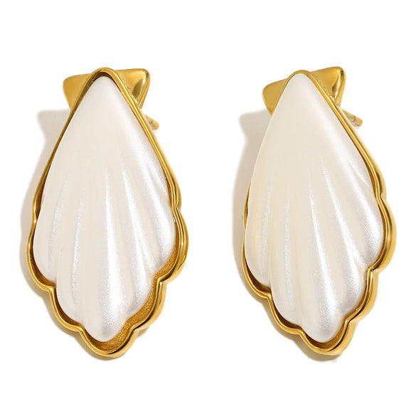 Wholesale Elegant Minimalist Geometric Stainless Steel 18K Goldplated Earrings For Women