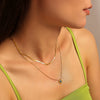 Wholesale Elegant Natural Colored Gem And 316L Stainless Steel Electroplated Earrings And Necklace Set With Sunflower Design