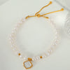 Wholesale Elegant Natural Freshwater Pearl Geometric Style Bracelet Jewelry For Women Set With Pearls