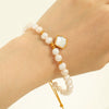 Wholesale Elegant Natural Freshwater Pearl Geometric Style Bracelet Jewelry For Women Set With Pearls