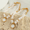 Wholesale Elegant Natural Freshwater Pearl Geometric Style Bracelet Jewelry For Women Set With Pearls