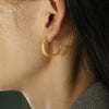 Wholesale Elegant Natural Style Irregular Moon Pattern 316L Stainless Steel Gold Plated Nonfading Women's Earrings