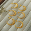 Wholesale Elegant Natural Style Irregular Moon Pattern 316L Stainless Steel Gold Plated Nonfading Women's Earrings