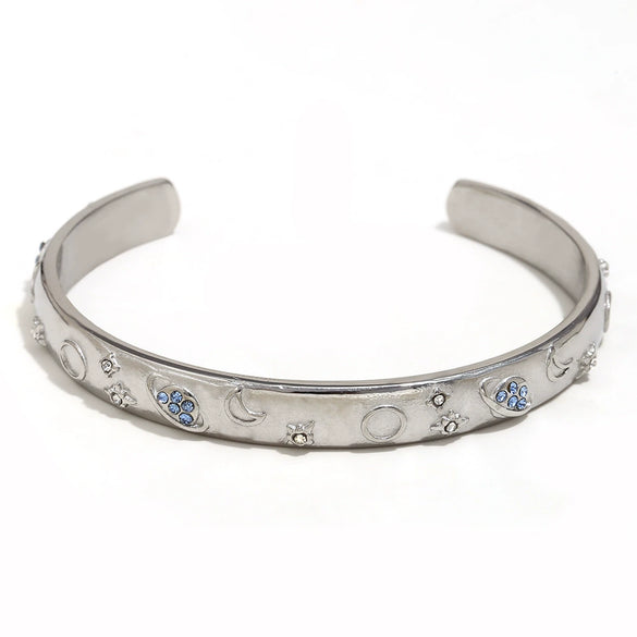 Wholesale Elegant Niche Allmatch Ring Bracelet And Tarot Earrings For Women Stainless Steel 18K Gold Plated Geometric Electroplated