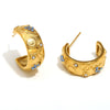 Wholesale Elegant Niche Allmatch Ring Bracelet And Tarot Earrings For Women Stainless Steel 18K Gold Plated Geometric Electroplated