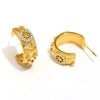 Wholesale Elegant Niche Allmatch Ring Bracelet And Tarot Earrings For Women Stainless Steel 18K Gold Plated Geometric Electroplated