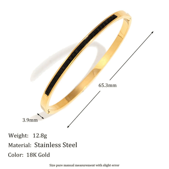 Wholesale Elegant Niche Simple Fashion Women's Bracelet Stainless Steel 18K Gold Plated With Sticky Diamonds Electroplated