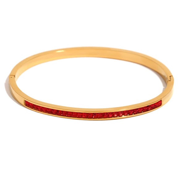 Wholesale Elegant Niche Simple Fashion Women's Bracelet Stainless Steel 18K Gold Plated With Sticky Diamonds Electroplated