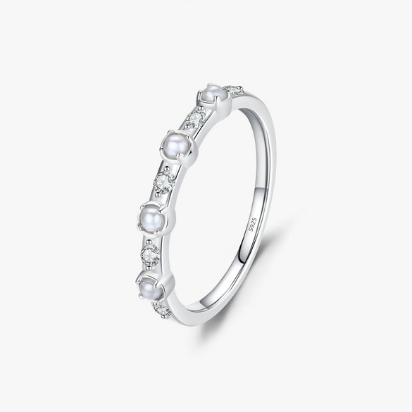 Wholesale Elegant Pearl Ring S925 Sterling Silver For Women