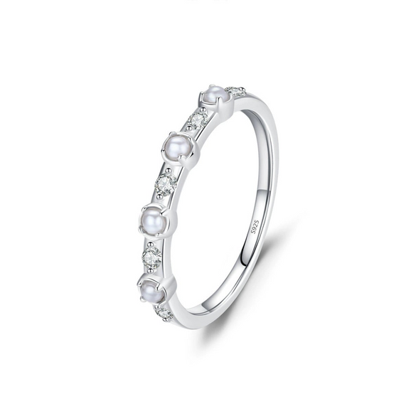 Wholesale Elegant Pearl Ring S925 Sterling Silver For Women