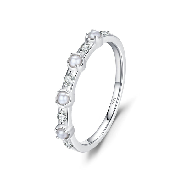 Wholesale Elegant Pearl Ring S925 Sterling Silver For Women