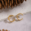 Wholesale Elegant Real Gold Plated Stainless Steel Plants And Flowers Ear Clips Jewelry For Women