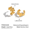 Wholesale Elegant Real Gold Plated Stainless Steel Plants And Flowers Ear Clips Jewelry For Women