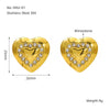 Wholesale Elegant Retro Heart Shape 316L Stainless Steel 18K Gold Plated Pearl Earrings For Women