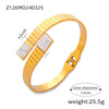 Wholesale Elegant Retro Hollow Geometric Golden Crown Titanium Steel Bracelet For Female With Gold Plated Design