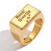 Wholesale Elegant Retro Niche Fashion Stainless Steel 18K Gold Plated Geometric Irregular Bracelet And Ring