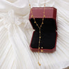 Wholesale Elegant Round Bead Long Tassel 316L Stainless Steel Necklace For Women
