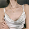 Wholesale Elegant Round Titanium Steel 18k Gold Plated Freshwater Pearl Layered Necklaces