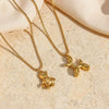 Wholesale Elegant Simple Balloon Puppy Pendant Necklace Stainless Steel 18K Gold Plated With 3D Animal Design