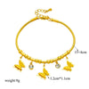 Wholesale Elegant Simple Diamond Butterfly Beaded Titanium Steel Chain Jewelry Unisex All Match Bracelet With Electroplating And Geometric Design