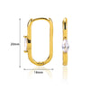 Wholesale Elegant Simple Geometric Zircon Earrings Highend Metal Style Copper Electroplating For Women