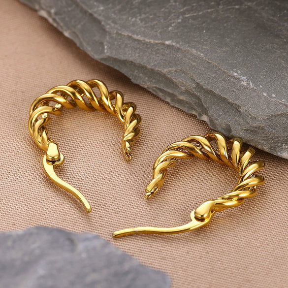 Wholesale Elegant Simple Geometric Zircon Earrings Highend Metal Style Copper Electroplating For Women
