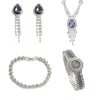 Wholesale Elegant Small And Exquisite Rhinestone Strap Ladies' Watch Set With Stainless Steel Strap Alloy Case And Round Dial