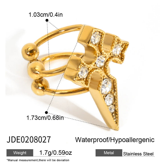 Wholesale Elegant Stainless Steel Jewelry With Cross Crown Roman Numerals Electroplated For Women Earrings Necklaces Bracelets
