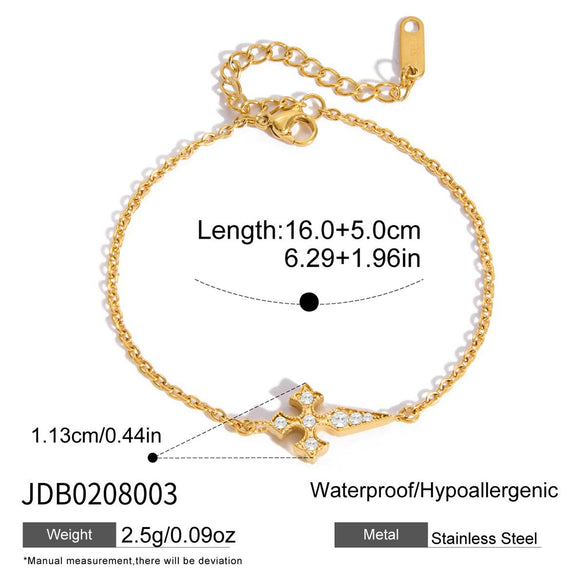 Wholesale Elegant Stainless Steel Jewelry With Cross Crown Roman Numerals Electroplated For Women Earrings Necklaces Bracelets