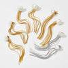 Wholesale Elegant Stainless Steel Pearl Long Tassel Earrings With Geometric Design And Electroplating For Women