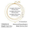 Wholesale Elegant Threelayer Geometric Zircon Stainless Steel Snake Bone Chain Necklace With Electroplating