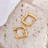Wholesale Elegant Titanium Steel Geometric Earrings Stainless Steel Plated 18K Gold Electroplated For Unisex
