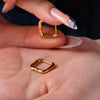Wholesale Elegant Titanium Steel Geometric Earrings Stainless Steel Plated 18K Gold Electroplated For Unisex