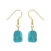 Wholesale Elegant Turquoise S925 Sterling Silver Geometric Retro Earrings With Electroplating